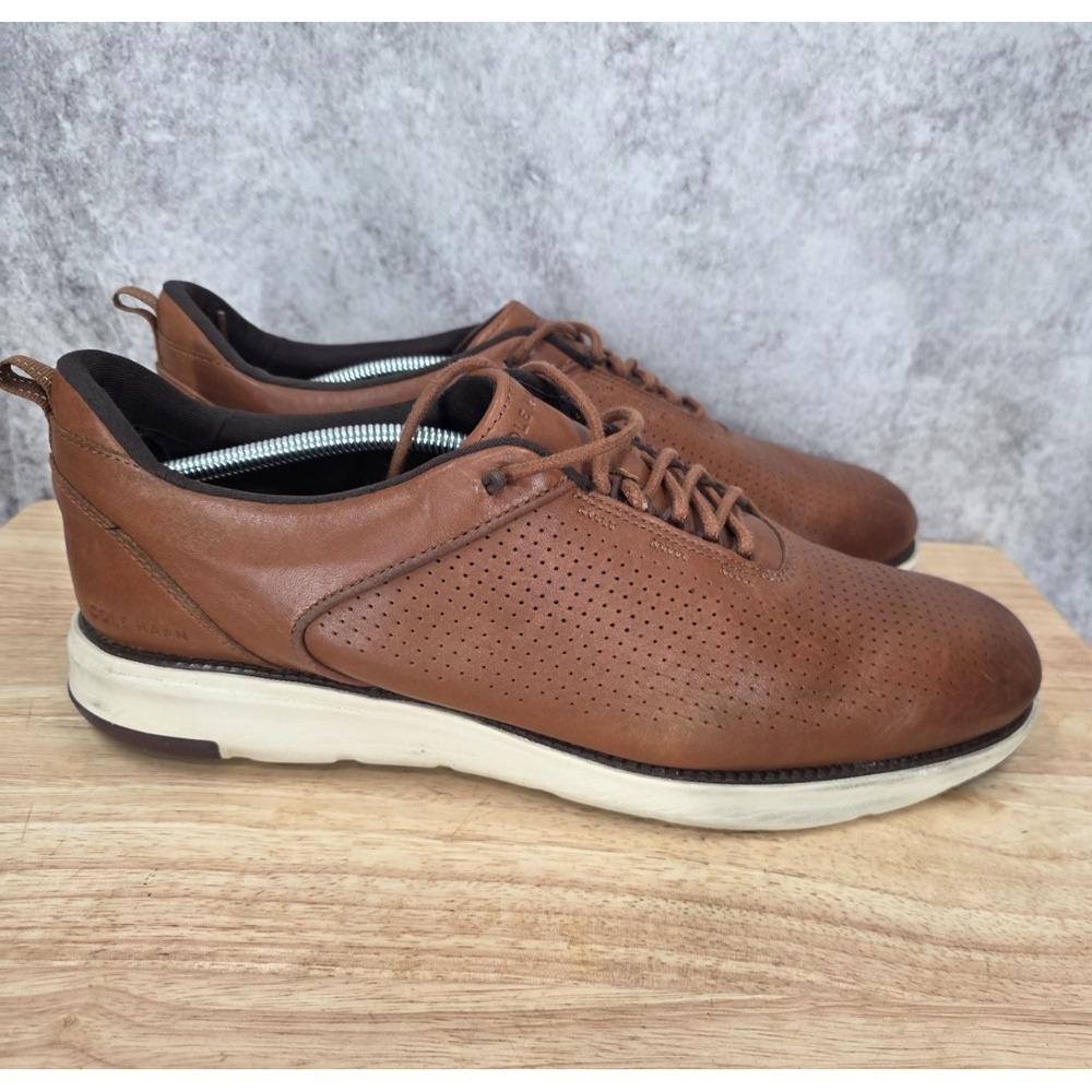 Cole Haan Grand Atlantic Sneakers Mens 13 Brown Leather Oxford Casual Comfort